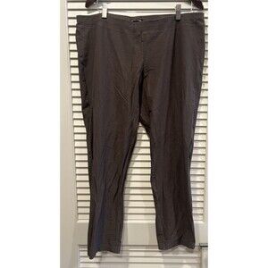 EILEEN FISHER Brown Linen Stretch Career Work Casual Pants Size XL